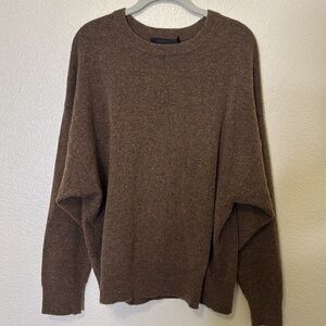 Jenni Kayne Brown Oversized Merino Wool Sweater Size XS